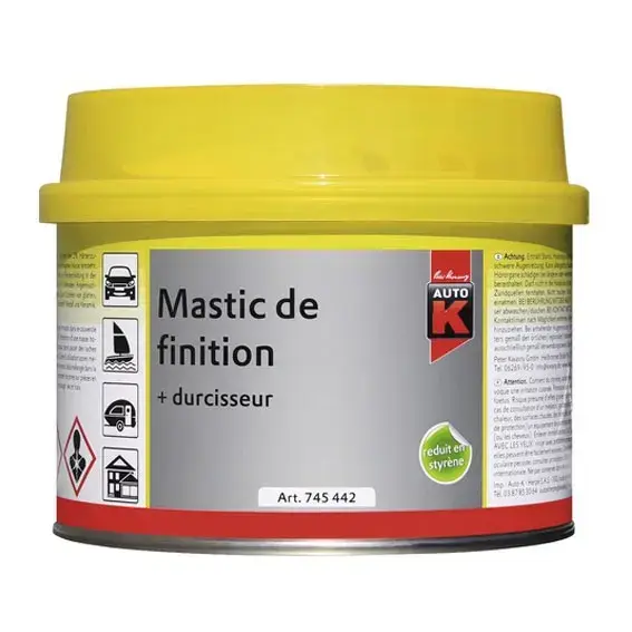 Seulement Aujourd’hui MASTIC DE FINITION REDUIT EN STYRENE 1KG – 745442 – AUTOK