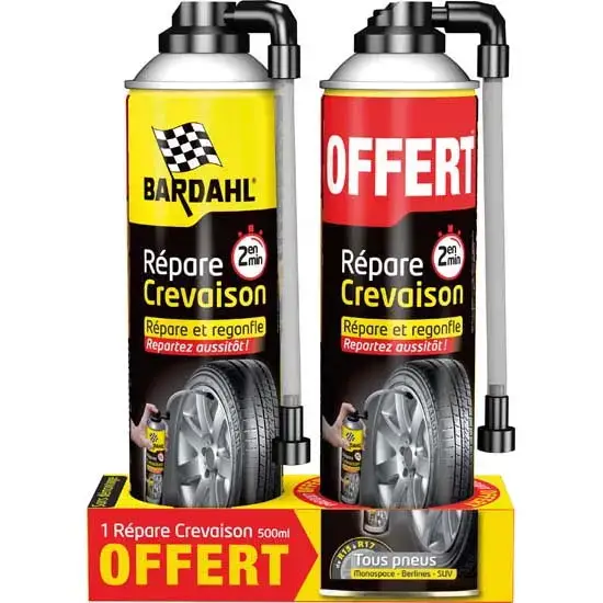Haute Qualité Bombe anti crevaison 500 ml x 2 – BARDAHL