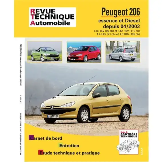 Revue technique PEUGEOT 206 DIESEL (09-1998) Nouvel Arrivage