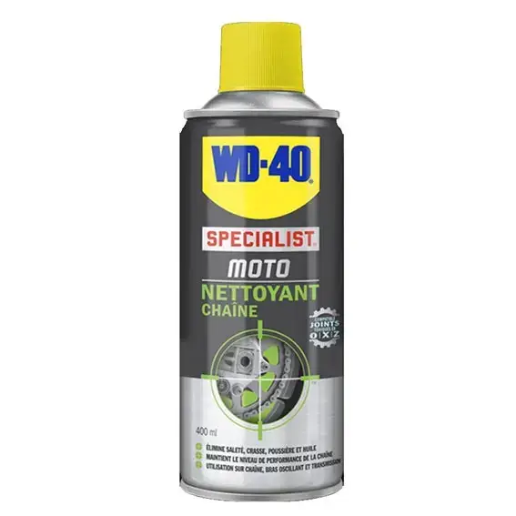 NETTOYANT CHAINE 400ML – SPRAY33798 – WD40 Satisfait Ou Remboursé