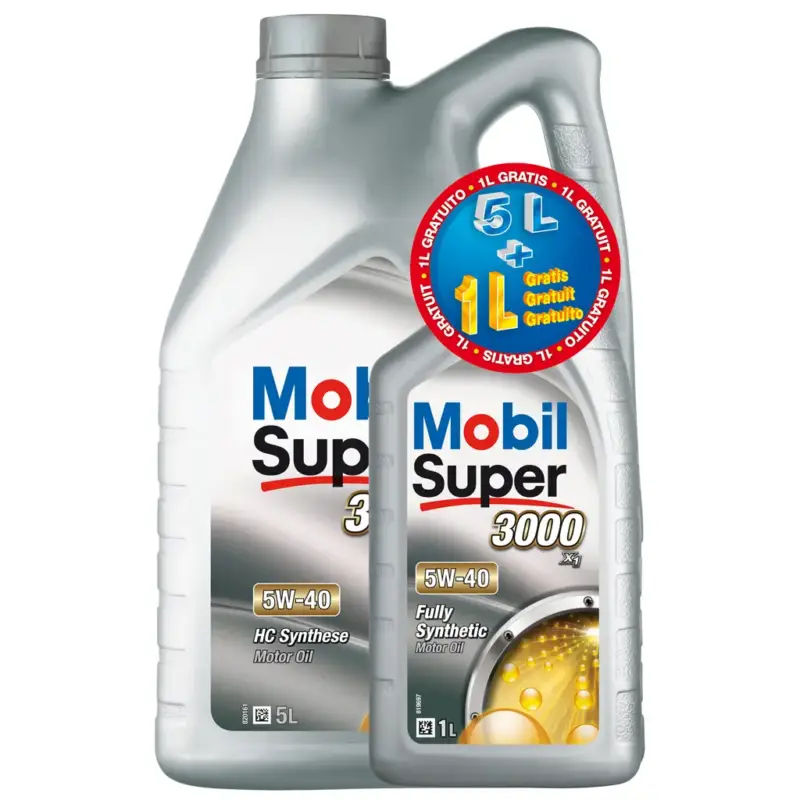 Huile moteur MOBIL Super 3000 5W40 5+1L – MOBIL Dernier Modèle