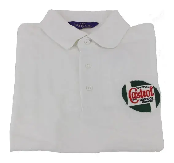 Pas Cher POLO BLANC CASTROL XL.