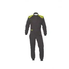 Combinaison OMP FIRST S FIA 8856 2018 Anthracite Jaune Fluo Promotion