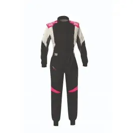 Combinaison OMP FIRST EVO ELLE FIA 8856 2018 Noir Fuchsia Offre Spéciale