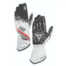 Promotion Saisonnière Gants Karting Enfant OMP KS 2 ART Blanc Noir Rouge