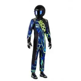 Combinaison Karting SPARCO PRIME K INFINITY FIA 8877 2022 Bleu Jaune Top Vente