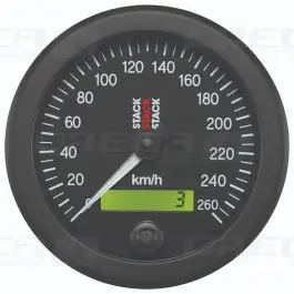 Commander Maintenant Compteur de vitesse STACK Ø 88mm 260km/h Noir 726ST3802