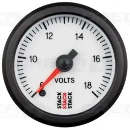 Authentique Voltmètre STACK analogique pro 8-18VBlanc 726ST3366