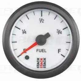 Nouvelle Collection Jauge carburant STACK analogique pro programmable Blanc 726ST3365