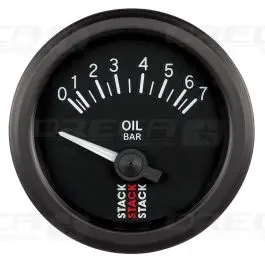 Manomètre STACK électrique pression huile 0-7 bars Noir 726ST3201 Quantité Limitée