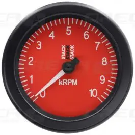 Compte-tours STACK ST100 Sport Ø 88 mm 0-10000 trs / min Rouge 726ST100010R Soldes