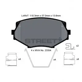 Acheter En Ligne Plaquettes de Frein PAGID STREET Plus T8171