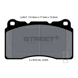Haute Qualité Plaquettes de Frein PAGID STREET Plus T8026