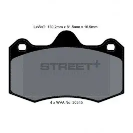 Authentique Plaquettes de Frein PAGID STREET Plus T8000