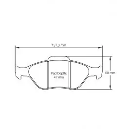 Plaquettes de Frein PAGID Forme 4913 Composé RST3 Authentique