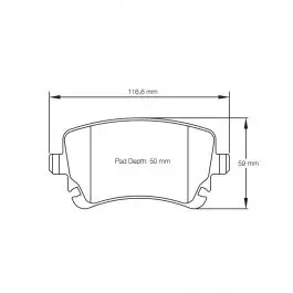 Plaquettes de Frein PAGID Forme 8039 Composé RSL19 Prix Promo