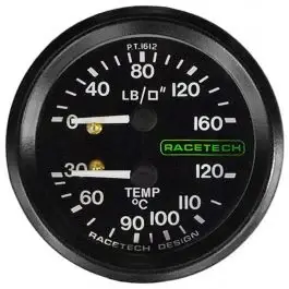 Prix Choc Manomètre combiné RACETECH D52MM Température Pression Longueur câble 7&prime; Eclairage 1/8BSP SMITHS