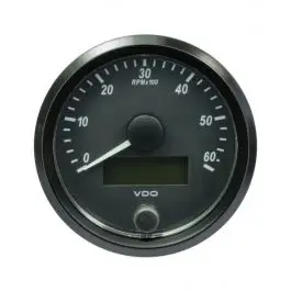 Compte-tours VDO SingleViu 6000 tr/min diamètre 80mm analogique Vente Directe