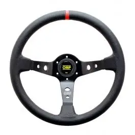 Haute Qualité Volant OMP Corsica D350 en cuir noir et rouge