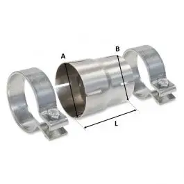 Seulement Aujourd’hui Réducteur échappement HJS avec colliers pour Ø70/65mm longueur 90mm