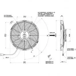 Super Prix Ventilateur aspirant Ø 310 mm épaisseur 63 mm 12V SPAL VA09-AP50/C-54A