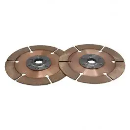 Usine Directe Disques d'embrayage (2) Métal fritté (rond) 6 rivets D184mm x 24 can Tilton 64185-2-AB-32