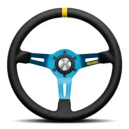 Satisfait Ou Remboursé Volant MOMO MOD08 33MM Cuir Noir Bleu
