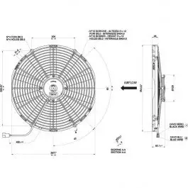 Ventilateur soufflant Ø 412 mm épaisseur 63 mm 12V SPAL VA18-AP10/C-41S Soldes