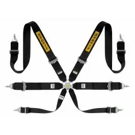 Harnais SABELT Silver Rally 3X3 6 points FIA 8853-2016 Noir Certifié
