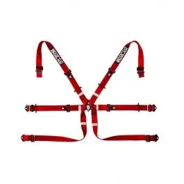 Harnais SPARCO Formula H-7 6 points FIA 8853-2016 Rouge Certifié