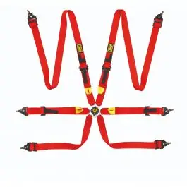 Must-Have Harnais OMP First 2 6 points FIA 8853-2016 Rouge