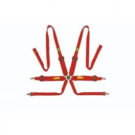 Harnais OMP Tecnica 3+2 6 points FIA 8853-2016 Rouge Bon Plan