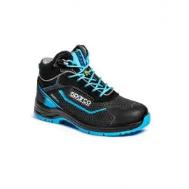 Chaussures Mécano SPARCO Montante INDY-HE SUNNY S3S Noir Cyan Must-Have
