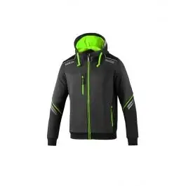 Promotion Sweat Zippe Capuche TECH SPARCO Gris Vert Fluo taille