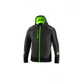 Softshell zippee capuche TECH SPARCO Gris Vert Fluo taille Vente Flash
