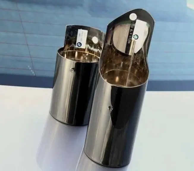 Embouts d&rsquo;échappement noirs pour BMW Série 3 E90 E91 LCI Usine Directe