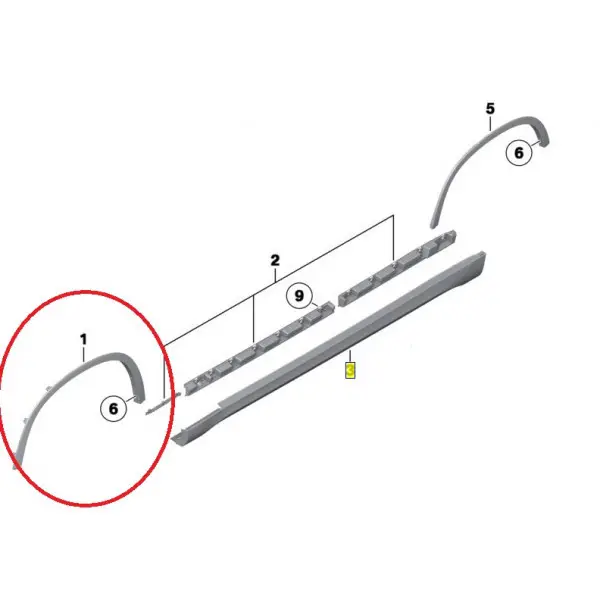 Elargisseur d&rsquo;aile avant (coté au choix) pour BMW X1 E84 Achat Immédiat