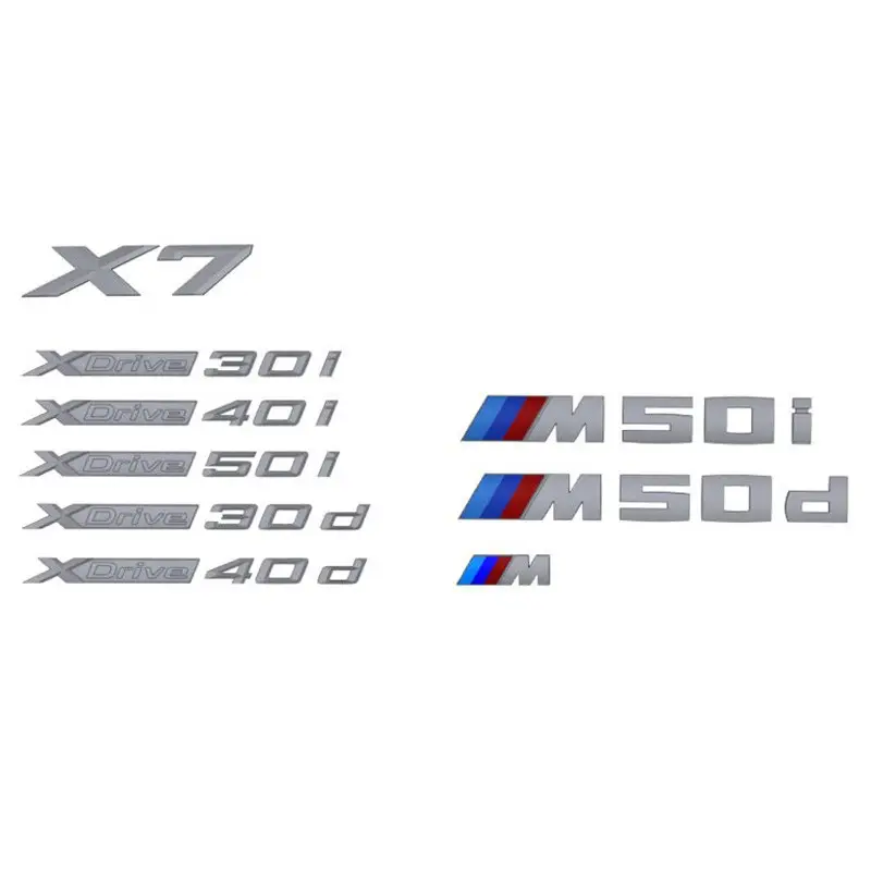 Expédition Rapide Logo de coffre pour BMW X7