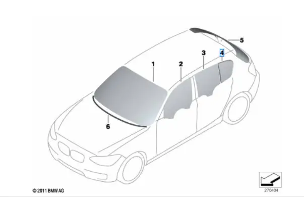 Réduction Vitre latérale arrière teintée (côté au choix) BMW Série F40
