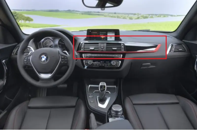 Placage tableau de bord noir brillant Sport (korallrot matt) pour BMW Série 1 F20 F21 LCI (phase 2) Nouvel Arrivage