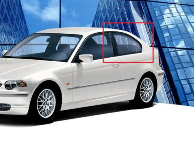 Vitre custode arrière / Déflecteur (coté au choix) pour BMW Série 3 E46 Compact Prix Réduit