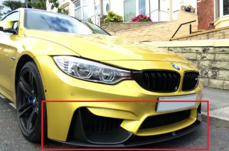 Sabot avant noir mat et carbone (M Performance) pour BMW M3 F80 Livraison Gratuite