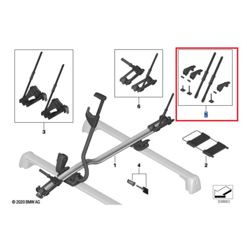 Soldes Kit pièces de rechange pour porte-vélo de randonnée, verrouillable BMW Série 1