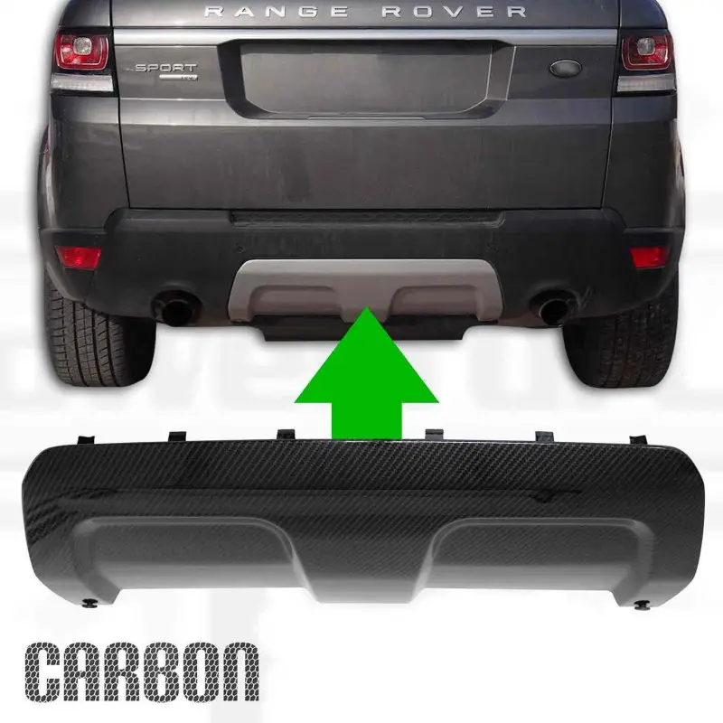 PROTECTION DE PARE-CHOCS ARRIERE LOOK CARBONE POUR RANGE ROVER SPORT L494 Retour Gratuit