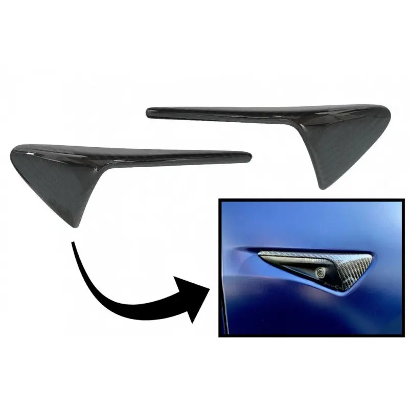 Acheter Direct Cache Clignotant en Carbone pour Tesla