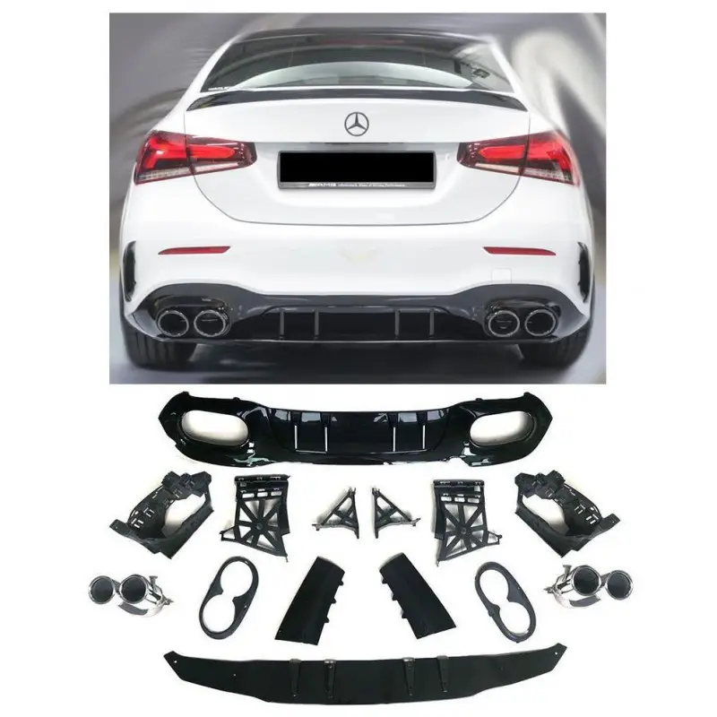Produit De Marque DIFFUSEUR + ECHAPPEMENT BLACK LOOK A45 BERLINE POUR MERCEDES CLASSE A W177