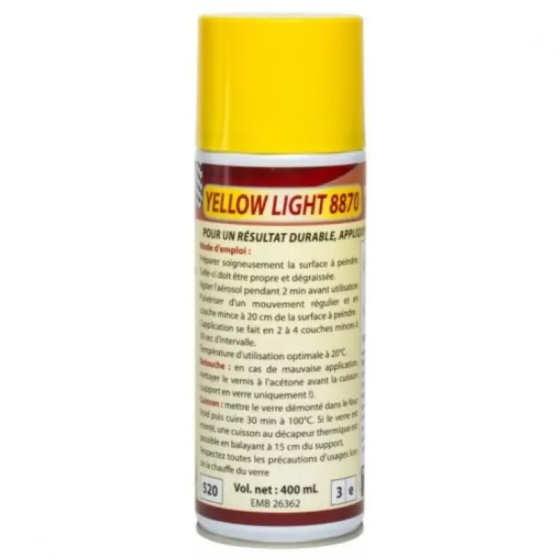 Bombe de vernis jaune pour look phares anciens YellowLight 8870 400ml Nouvel Arrivage