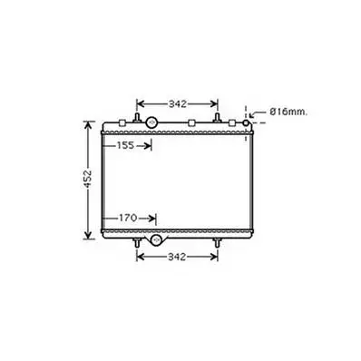 Radiateur de refroidissement moteur pour CITROËN XSARA PICASSO ph.2 2004-2010, OEM: 1330K0, Neuf Certifié