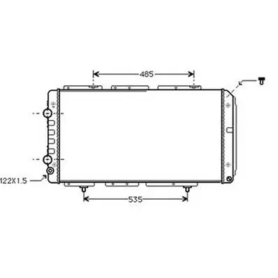 Radiateur de refroidissement moteur pour CITROËN JUMPER I ph.1 1994-2002, OEM: 1301N4, Neuf Commander Maintenant