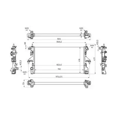 Achetez Aujourd’hui Radiateur de refroidissement moteur pour CITROËN JUMPER II ph.1 2006-2014, OEM: 1680409380, Neuf